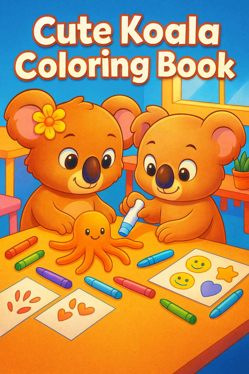 Cute Koala Coloring Book — cover