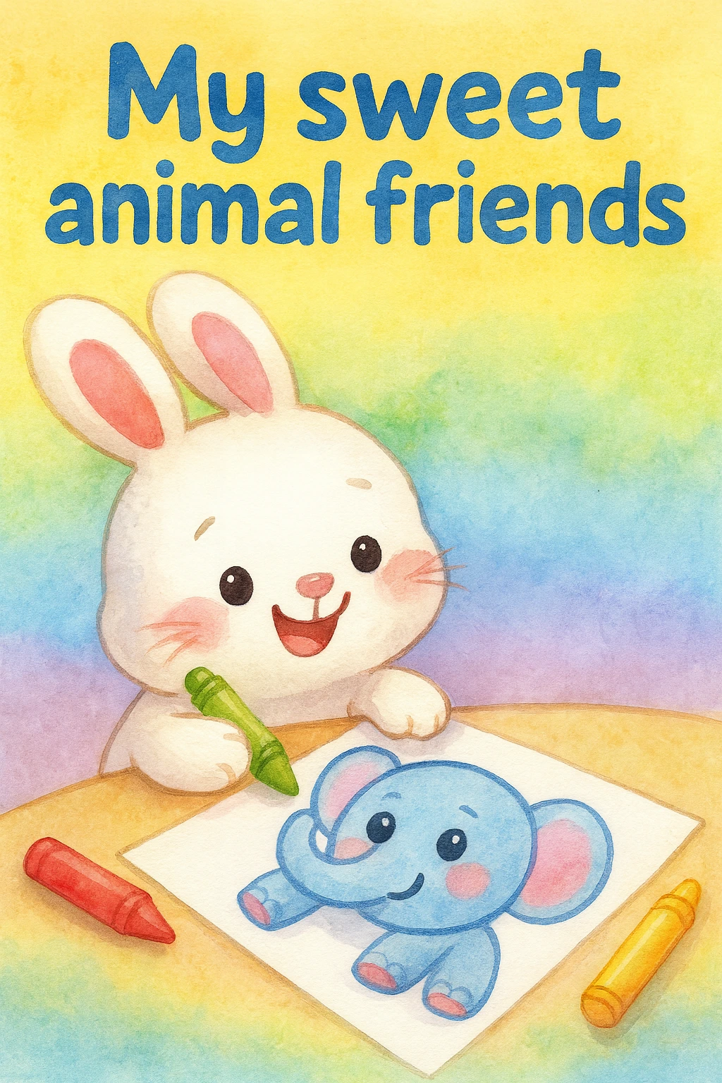 Cover of My sweet animal friends, a free printable coloring book for children
