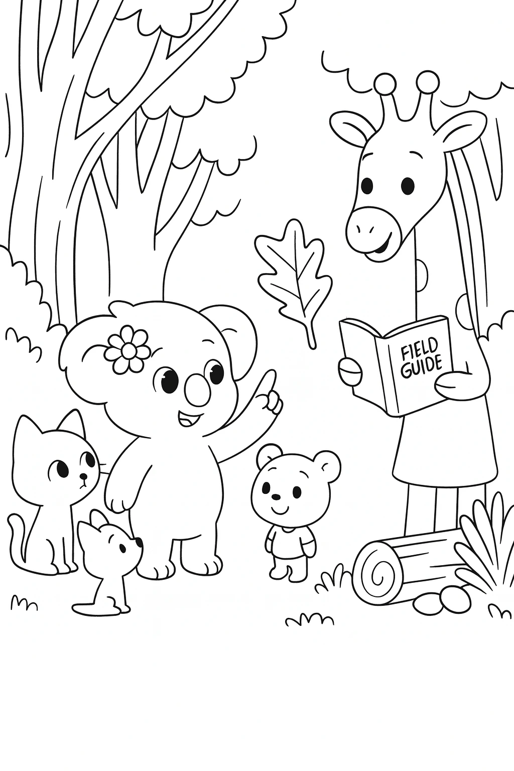 Cute Koala Coloring Book — printable coloring page 19