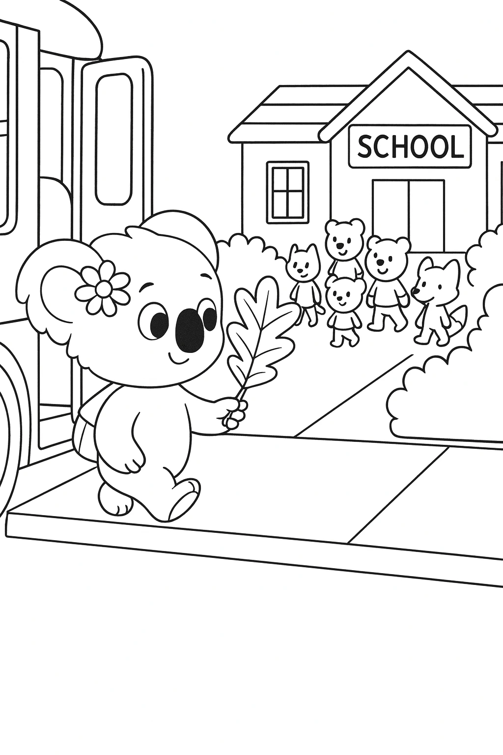Cute Koala Coloring Book — printable coloring page 13
