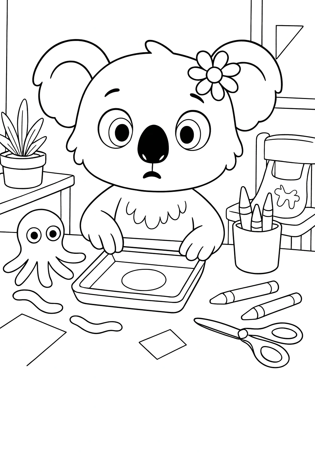 Cute Koala Coloring Book — printable coloring page 10