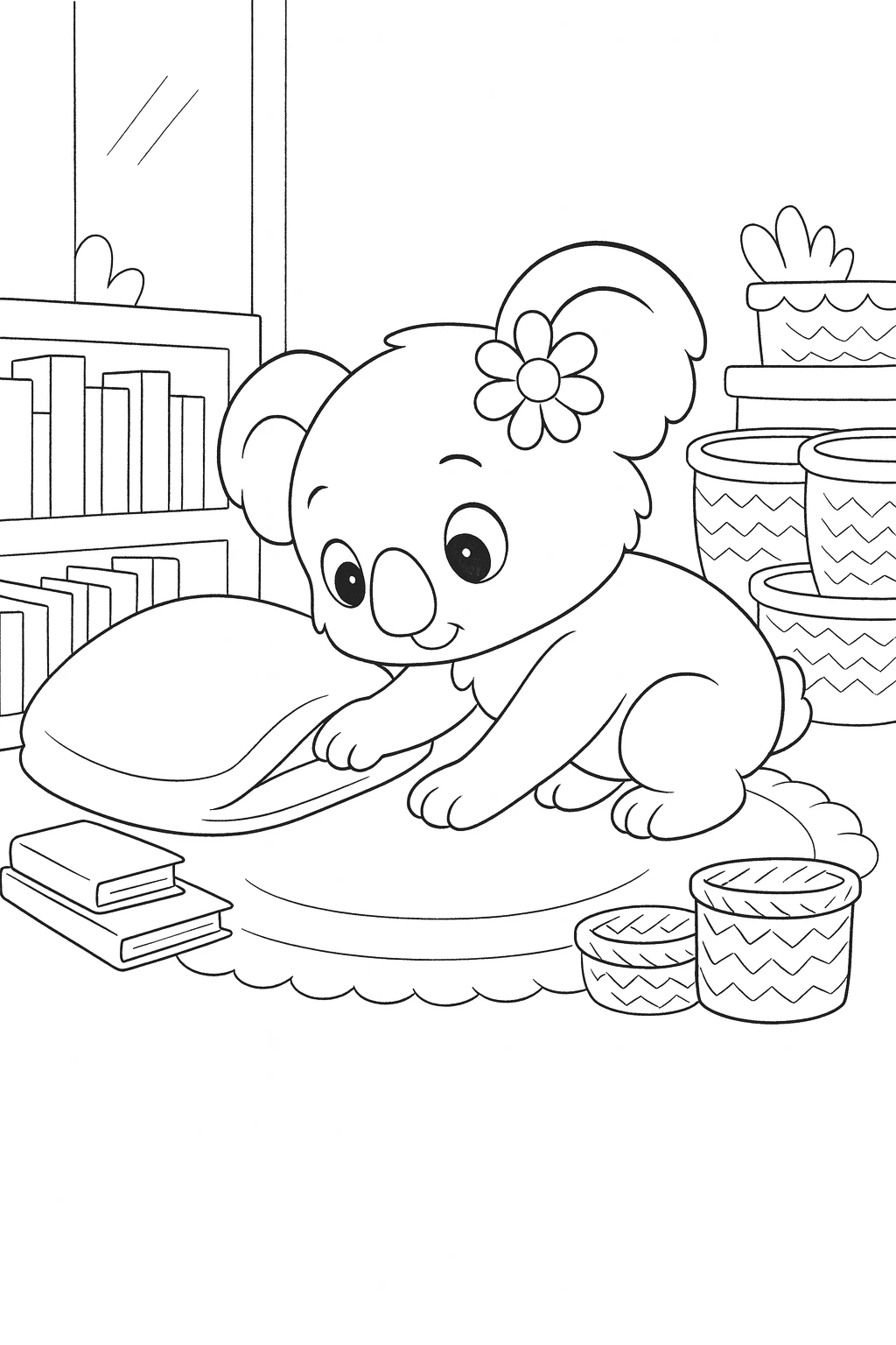 Cute Koala Coloring Book — printable coloring page 7