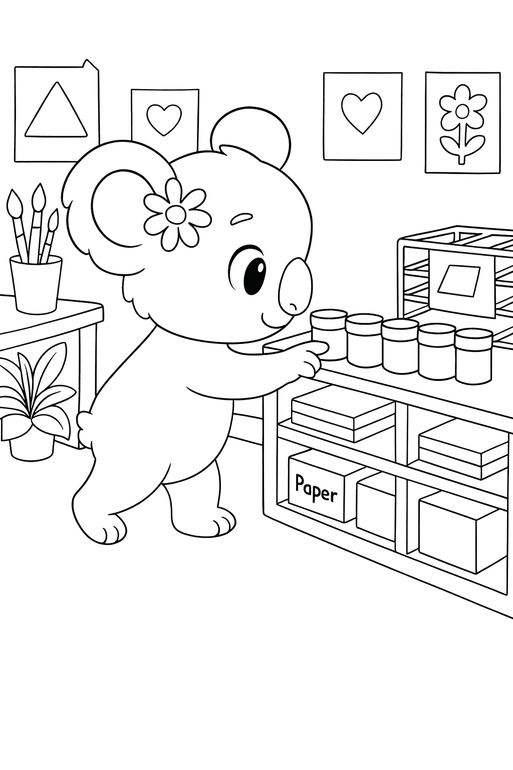 Cute Koala Coloring Book — printable coloring page 8