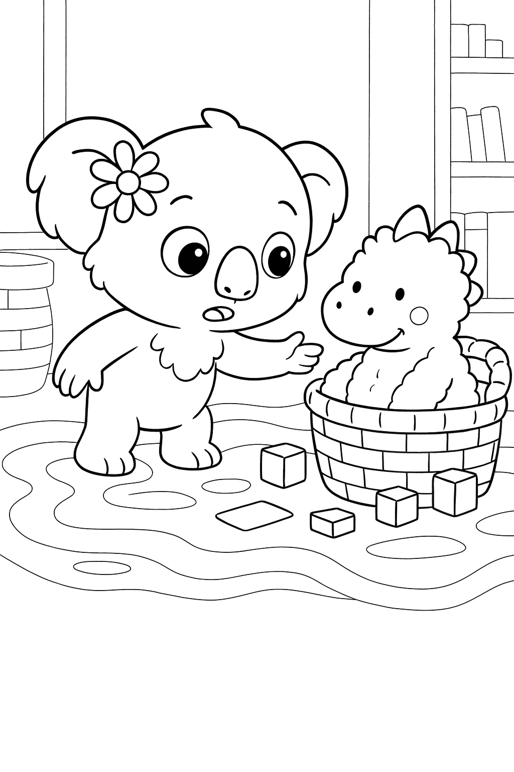 Cute Koala Coloring Book — printable coloring page 3