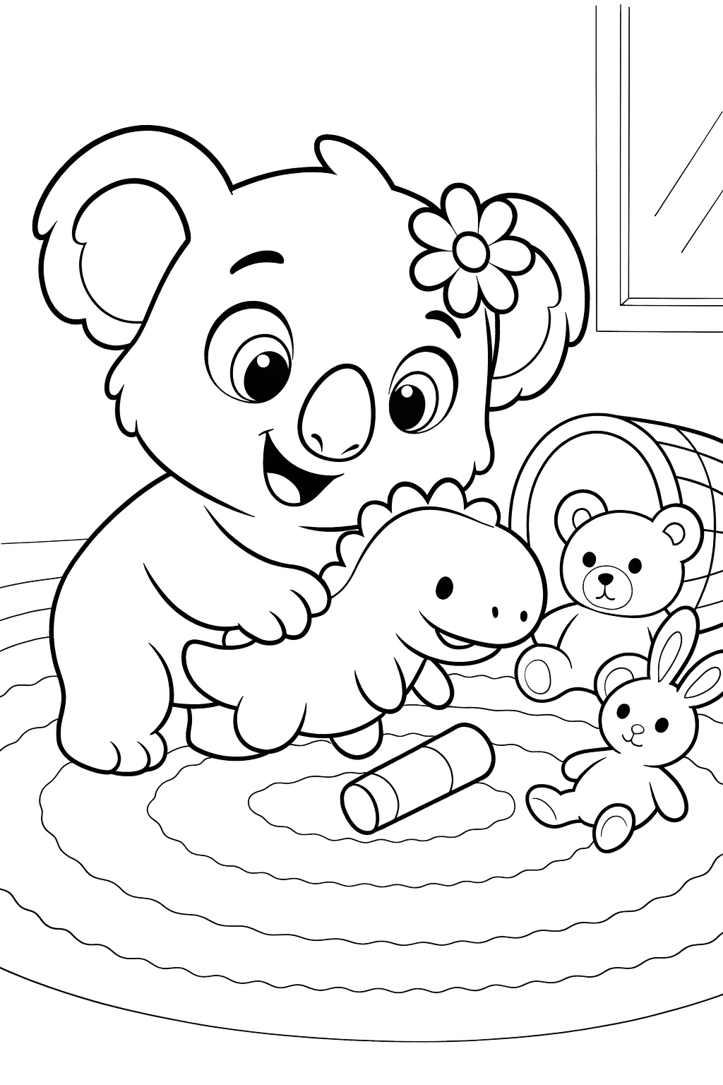 Cute Koala Coloring Book — printable coloring page 4