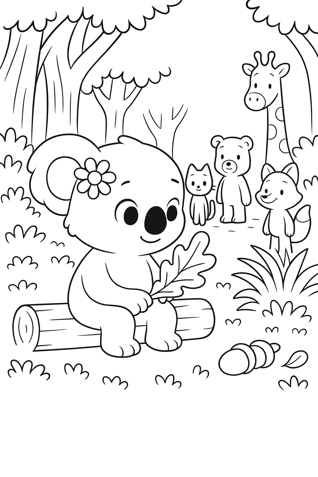Cute Koala Coloring Book — printable coloring page 15