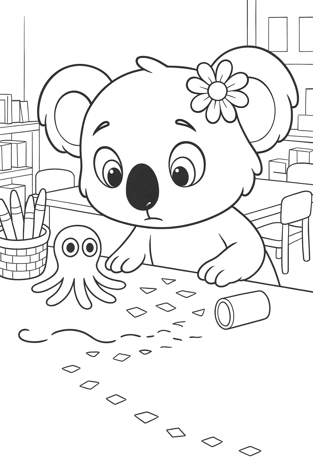 Cute Koala Coloring Book — printable coloring page 9