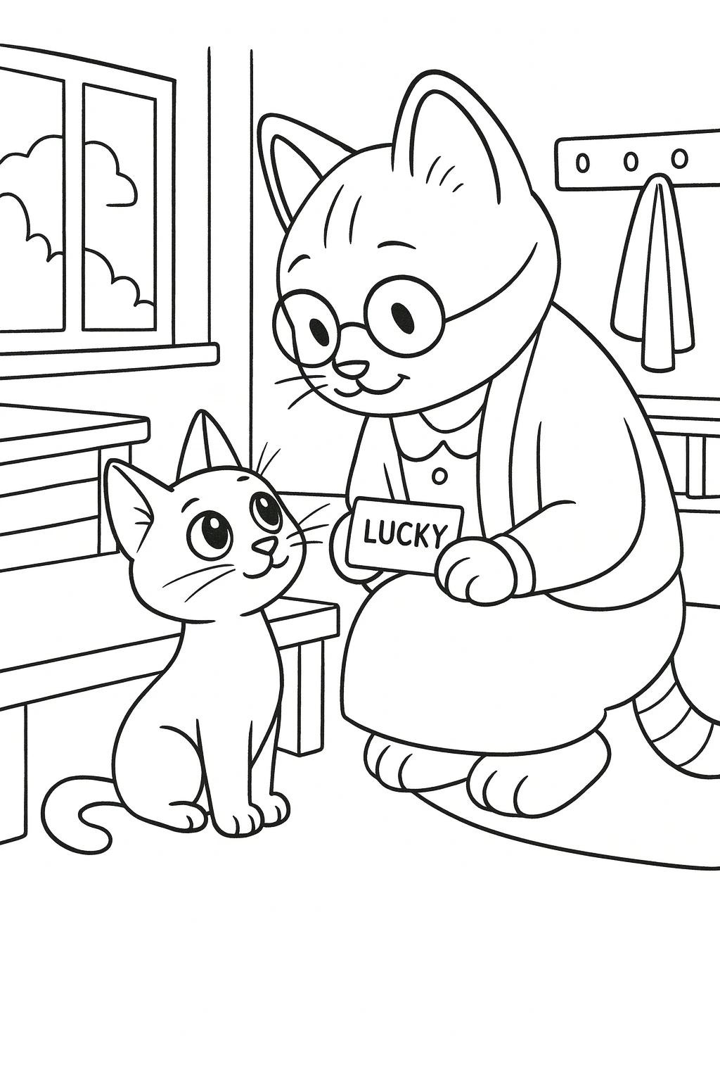 Lucky the Cat — printable coloring page 19
