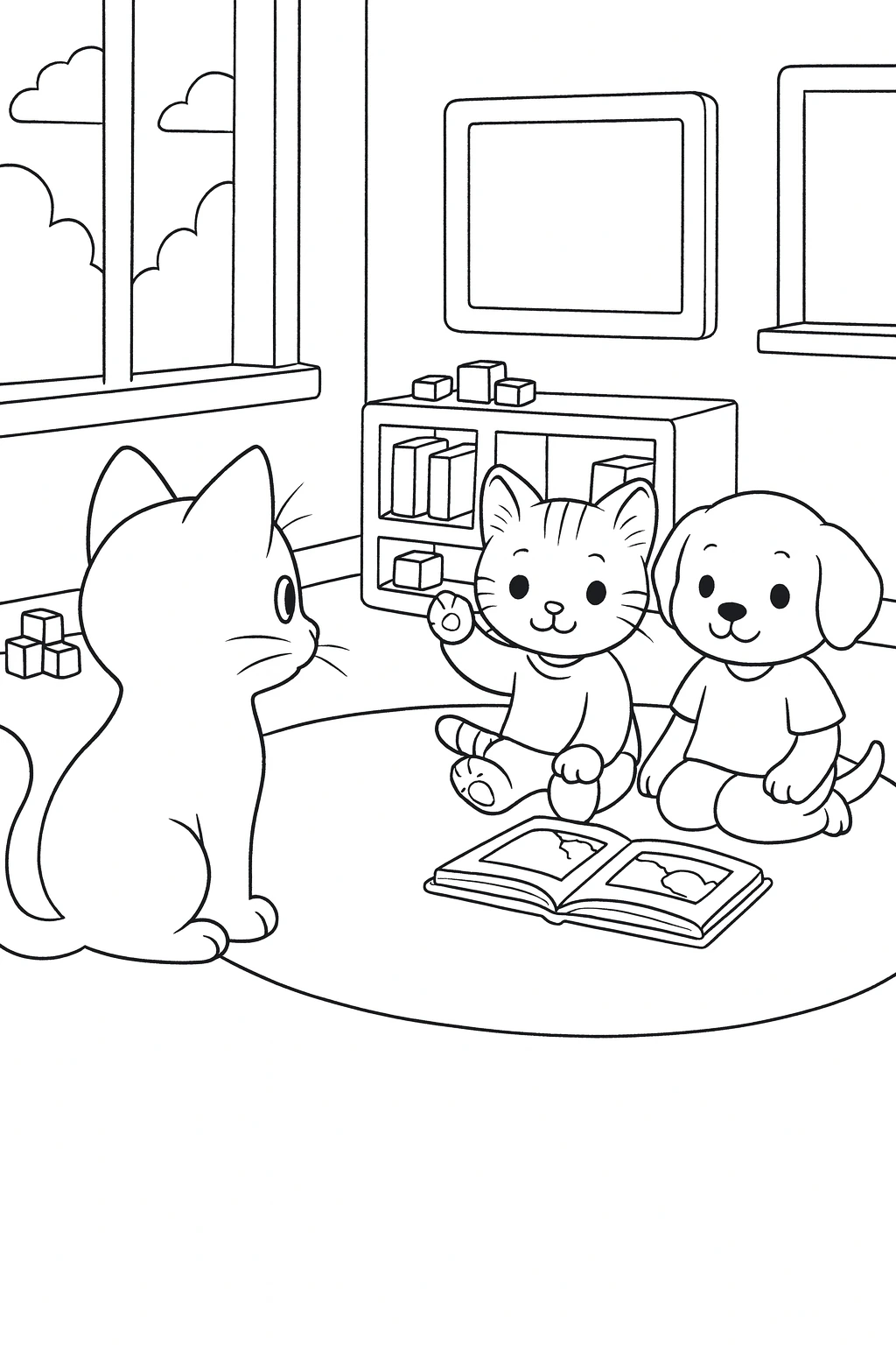 Lucky the Cat — printable coloring page 11