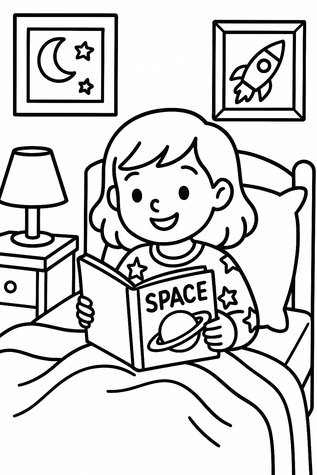 Three children playing in a sandbox with buckets and shovels — printable coloring page