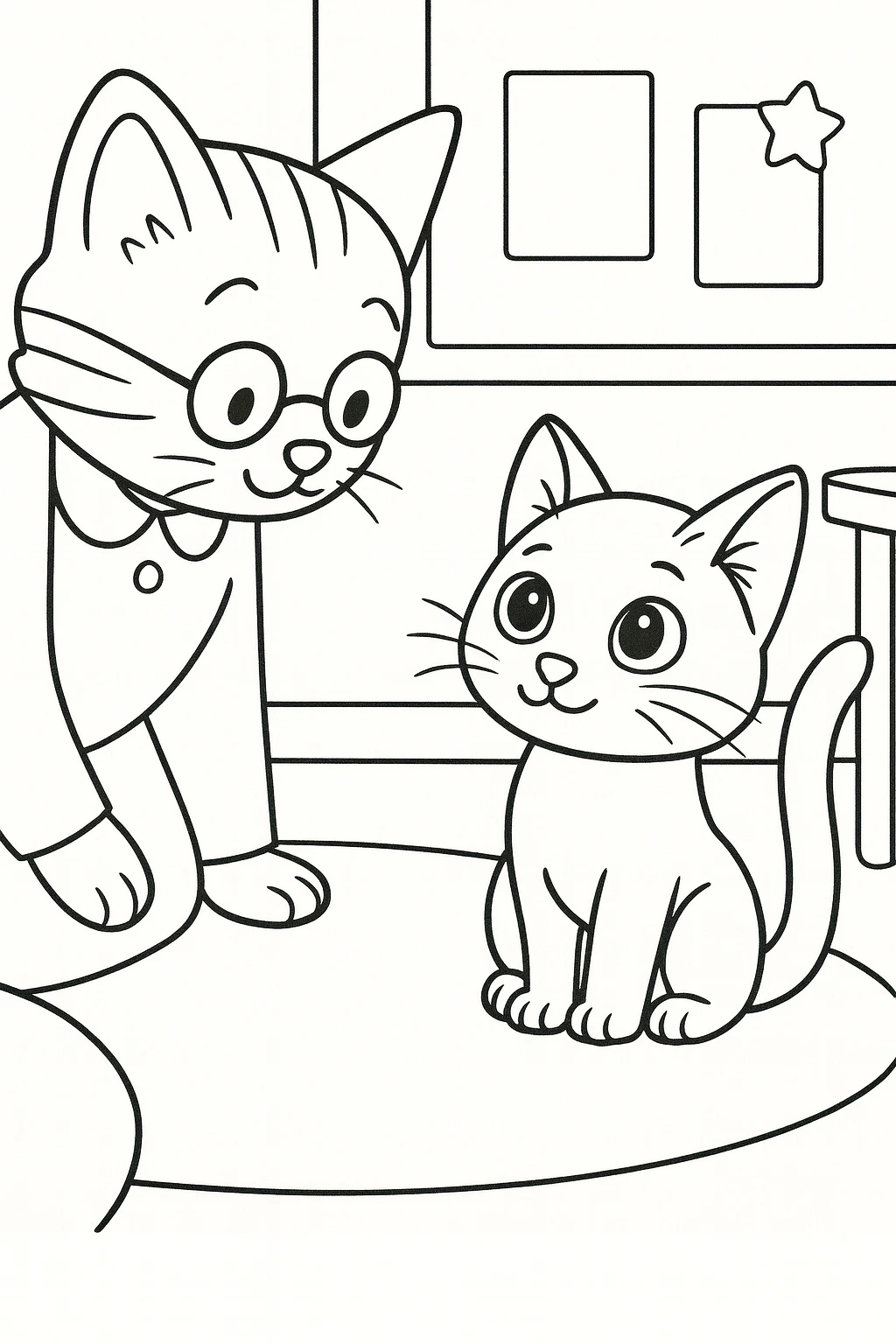 Lucky the Cat — printable coloring page 8