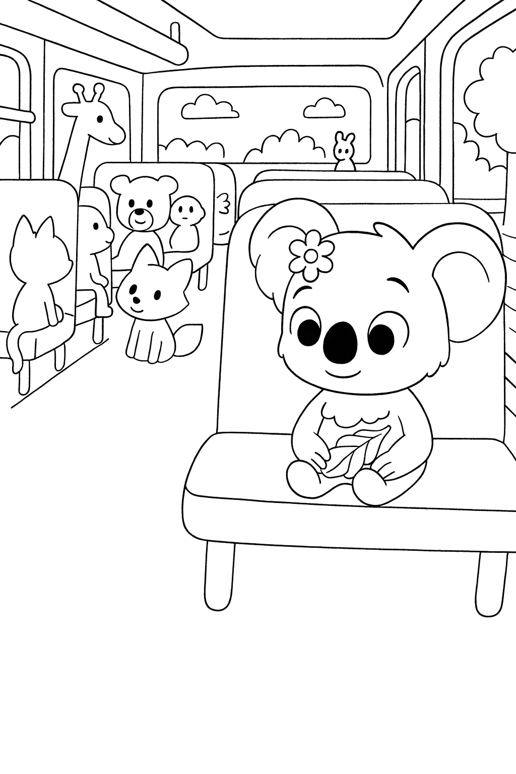 Cute Koala Coloring Book — printable coloring page 14
