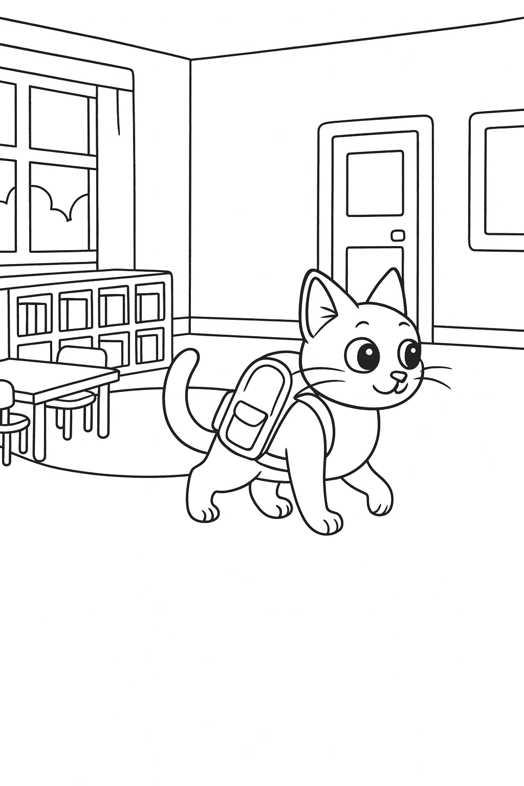 Establishing shot — printable coloring page